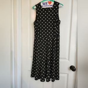 Lauren Ralph Lauren Polka Dot Sleeveless Fit & Flare Maxi Dress - Size 12 - EUC